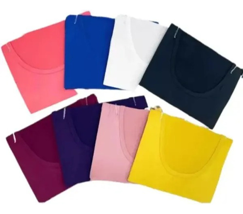 6 Camisetas Bambú Mujer Sin Polar Varios Colores