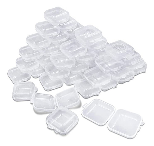 50 Paquetes De Recipientes Pequeños De Plástico Transparente