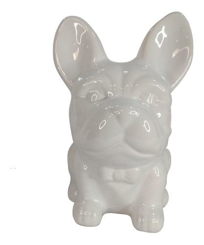 Imagen 2 de 4 de Alcancia Perrito Bulldog Frances Ceramica Decoracion Niños