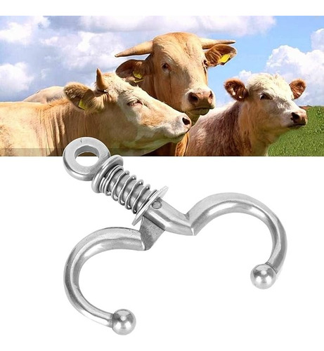 Anillo De Nariz De Vaca Acero Inoxidable De Resorte Ganado