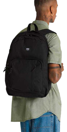 Mochila Vans Negra Old Skool Trek Black Color Negro Diseño De La Tela Liso
