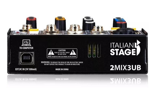 Mezclador Italian Stage Is 2mix3ub Con Interfaz Usb Y Bt