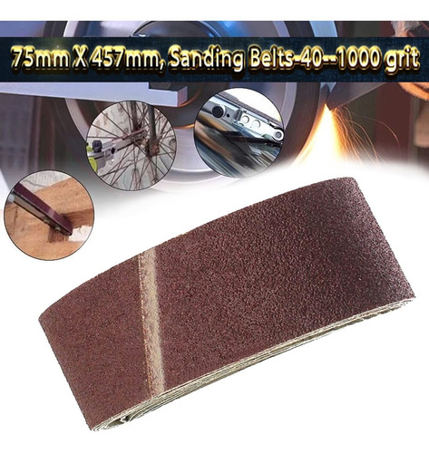 Belt 1 Grinding Aluminium Oxide Fabric Assorted Grits 40