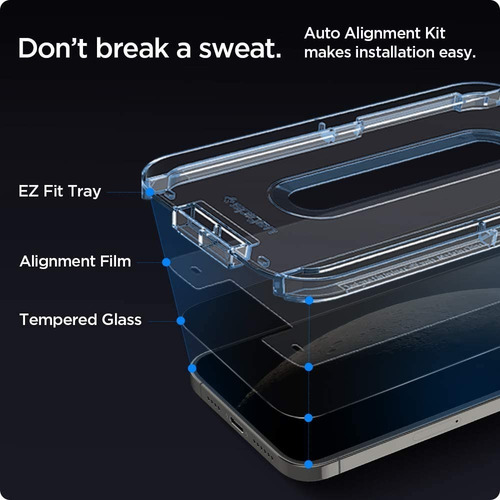 Vidrio Templado Spigen iPhone 12/12 Pro Antispy (x2u)