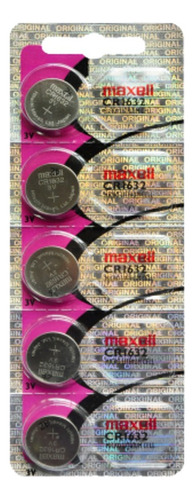 Cr1632 Maxell Lithium Manganese Dioxide Tipo Botón Pack 5 unidades