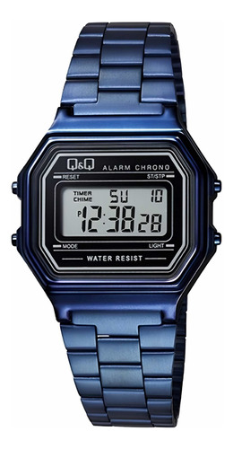 Reloj Q&q Unisex Digital Original Acero Resistente Al Agua