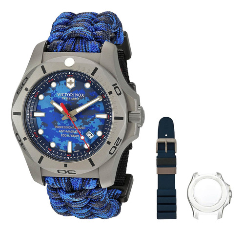 Reloj Hombre Victorinox 241813 Cuarzo Pulso Azul En Nylon