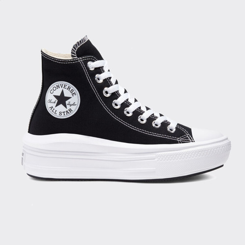 Tenis Converse All Star Chuck Taylor Move High Top color black/natural ivory/white - adulto 23 MX