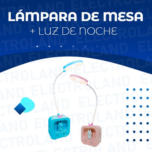 Imagen 2 de 10 de Velador Luz Led Flexible Lampara Infantil 3 Modos Recargable