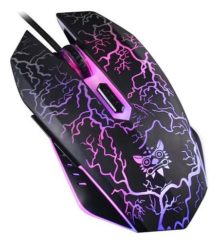 Mouse Ratón Onikuma Led Rgb 7 Velocidades Alámbrico Usb Color Negro-rgb
