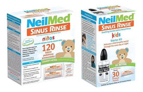 Kit Sinus Rinse Kids 30pz + Repuesto Sinus Kids 120pz