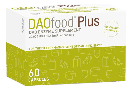 Dao Food Plus Intolerancia Histamina + Vit C +quercetina X60