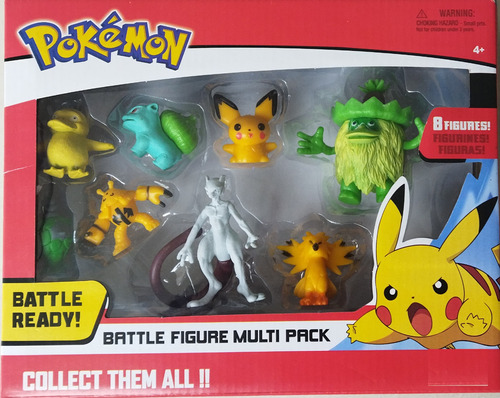 Pokemon Pack De 8 Figuras Miden Entre 4 A 7 Cm