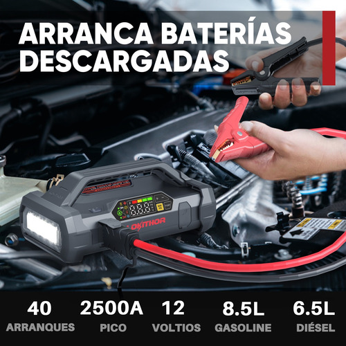 Arrancador Bateria Compresor Portátil 2000a Linterna 4 En 1