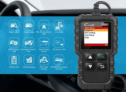 Escaner Launch Creader 3001 Automotriz Obd2 Multimarca Motor