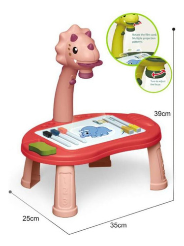 Mesa Pizarra De Dibujo Didactica De Dinosaurio Para Niños