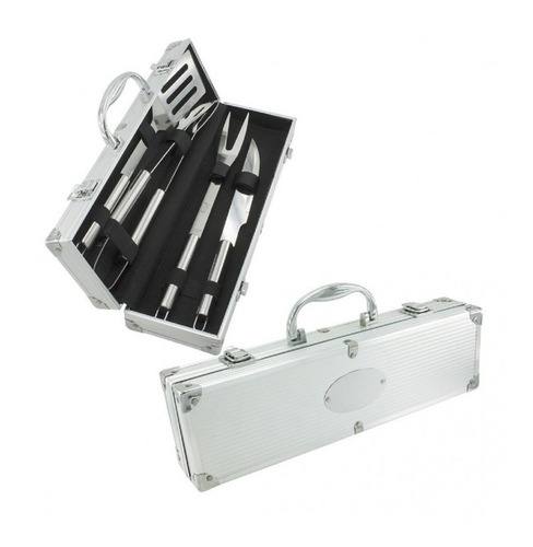 Utensilios Bbq Set X 4 Piezas  Maletín 