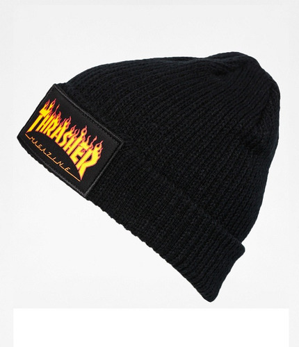 Gorro Thrasher Flame Negro Original Skateshop