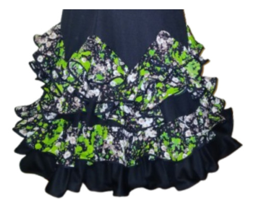 Pollera Flamenco. Experta Cint.75 Cadera 90 Largo 88