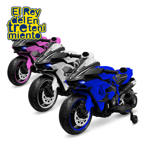 Imagen 2 de 7 de Moto A Batería Con Ruedas Luces Música Y Usb El Rey