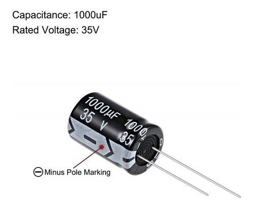 Condensador Capacitor Electrolitico 1000uf 35v 105°c  10pzs