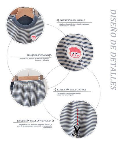 N 2 Piezas Conjunto Casual De Felpa Algodón Para Niño 1-4 B