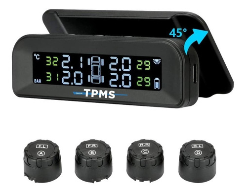 Imagen 1 de 10 de Tpms Sensor De Presión Y Temp. Solar Autos C/sens. Externos