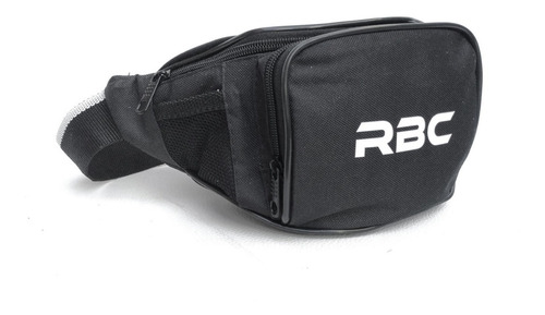 Riñonera Unisex 16x34x8cm Cierre 4 Bolsillo Negra Gym Cuota