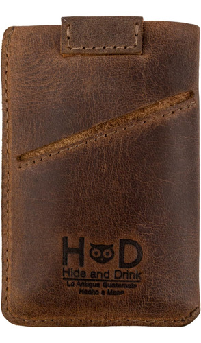 Hide & Drink, Funda Vertical Para Tarjetas Hecha A Mano Con 