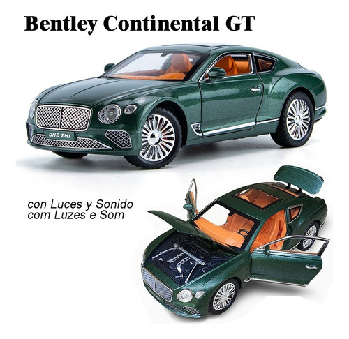 Bentley Continental Gt Miniatura Metal Car Con Luz Y Sonido