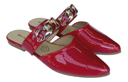 Imagen 2 de 10 de Zapato Flat Dama Felipe Rentería Moda Puntal Cadena