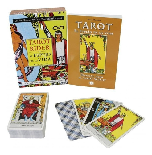 Tarot Rider El Espejo De La Vida, de Mario Montano. Editorial ARKANO BOOKS, tapa dura, edición 1 en español