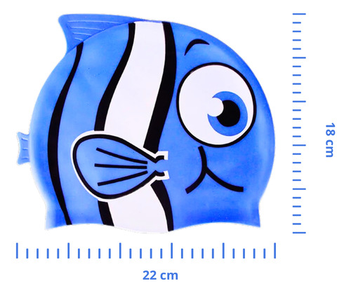 Kit natação infantil de peixinho azul