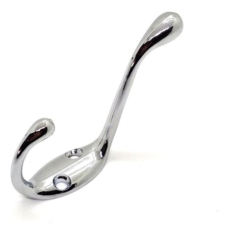Percha Gancho Gota Doble Vertical Cromo Diseño Moderno