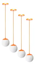 Comprar Kit Cu002F4 Lustre Pendente Globo Vidro Jabuticaba Stuttgart Fl 110vu002F220v