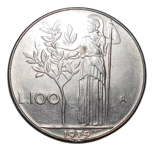 Italia 100 Liras 1979 - Minerva Y Árbol De Oliva - Excelente
