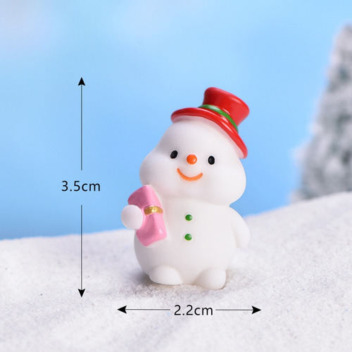 Mini Enfeites De Natal Resina Papai Noel Boneco De Neve Bell
