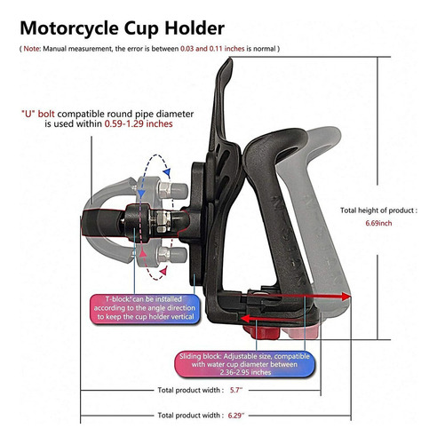 Para Portavasos Para Motocicleta Y Bicicleta Portavasos