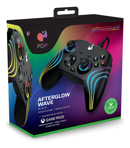 Control Xbox Pc Con Luz Rgb Pdp Afterglow Wave Xbox One