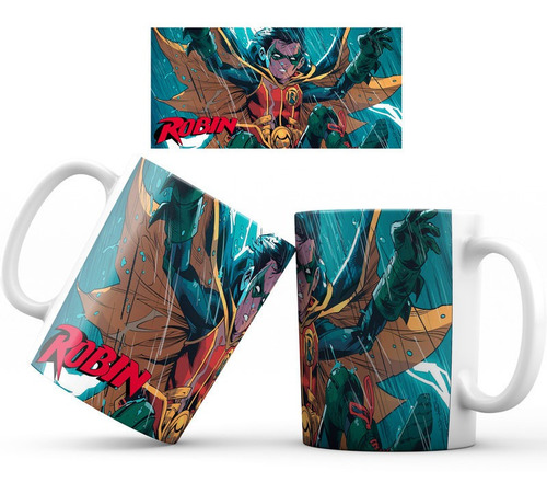 Mug Taza Robin Batman Superheroe Dc Comic 004