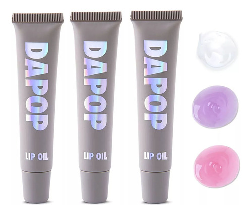 Set Combo X3 Tonos Brillo Labial Gloss Dapop Lip Oil 