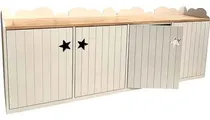 Comprar Juguetero Guarda Juguetes Baul Organizador 4 Puertas