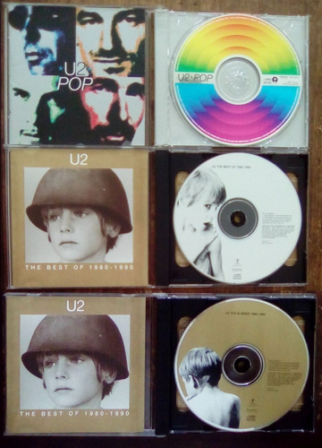 3x Cd U2 (nm The Best Of 1980-1990 B Sides Duplo + Pop Kit