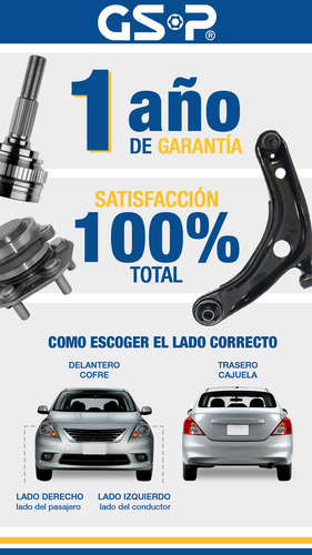 Flecha Tracción Del Pasajero 1011 Mm Maxima 2016_2019 | Gsp