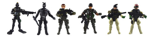 6 Peças Mini Articulado Homens Com Modelo Conjunto De