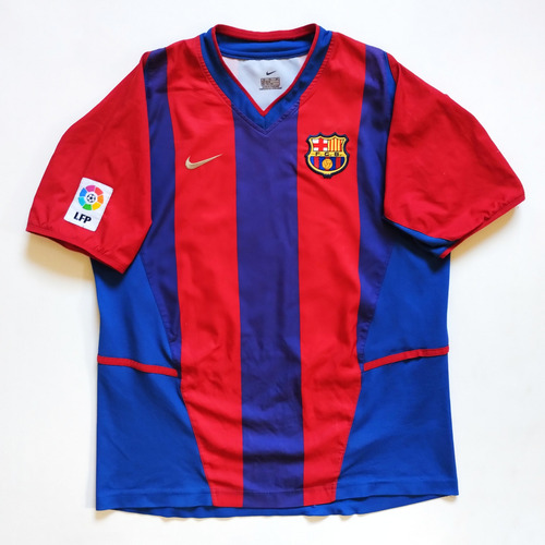 Camiseta Barcelona 2002 Messi Riquelme (Usado)