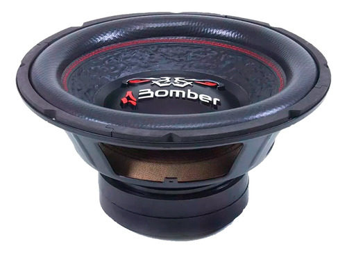 Alto Falnt Bomber Subwoofer Swbp 12 Polegadas 800w 4 Ohms Cor Pretro/vermelho