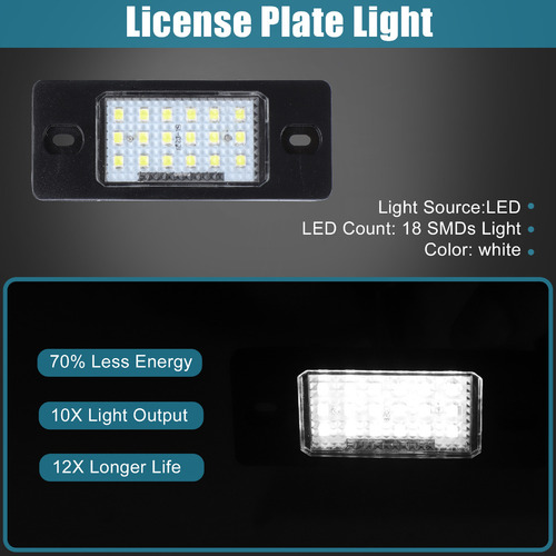 Luces Matrícula Para Vw Jetta Wagon Touareg Golf Mk5 Wagon