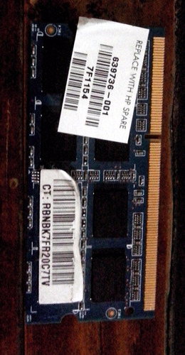 Memoria Ram Ddr3 2gb A 1333ghz Original De Hp (Usado)
