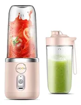 Comprar Licuadora portátil Lagom Licuadoras LG05 400 mL con USB rosa y jarra de plástico 220V - Incluye 2 accesorios
